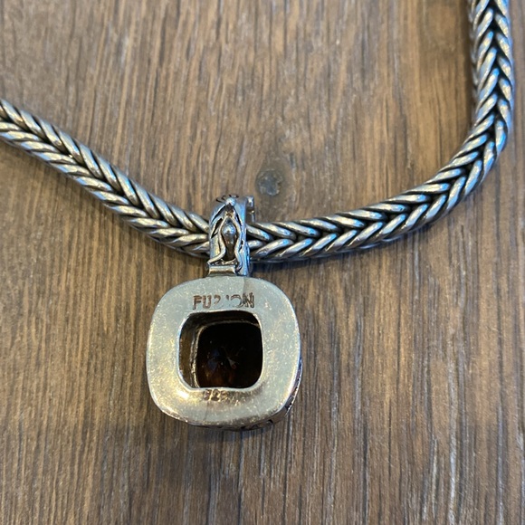 Sara Blaine sterling silver necklace with brown gemstone - Picture 5 of 6